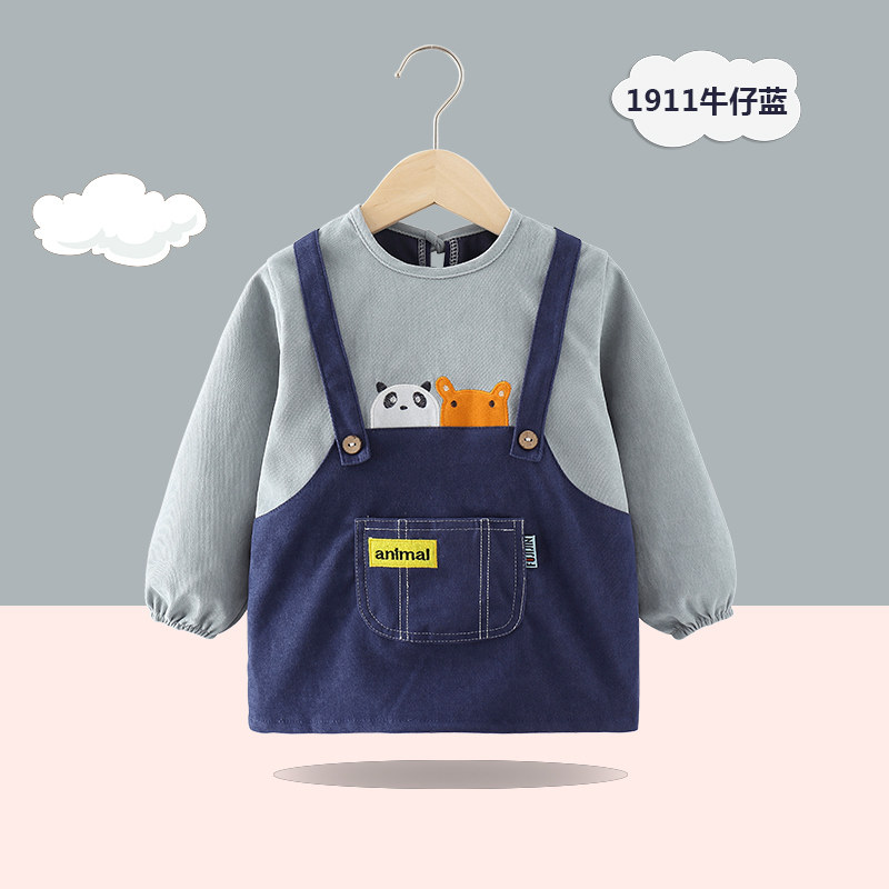 Children's clothes boy wears baby clothes waterproof baby baby eats around kindergarten apron anti-dress