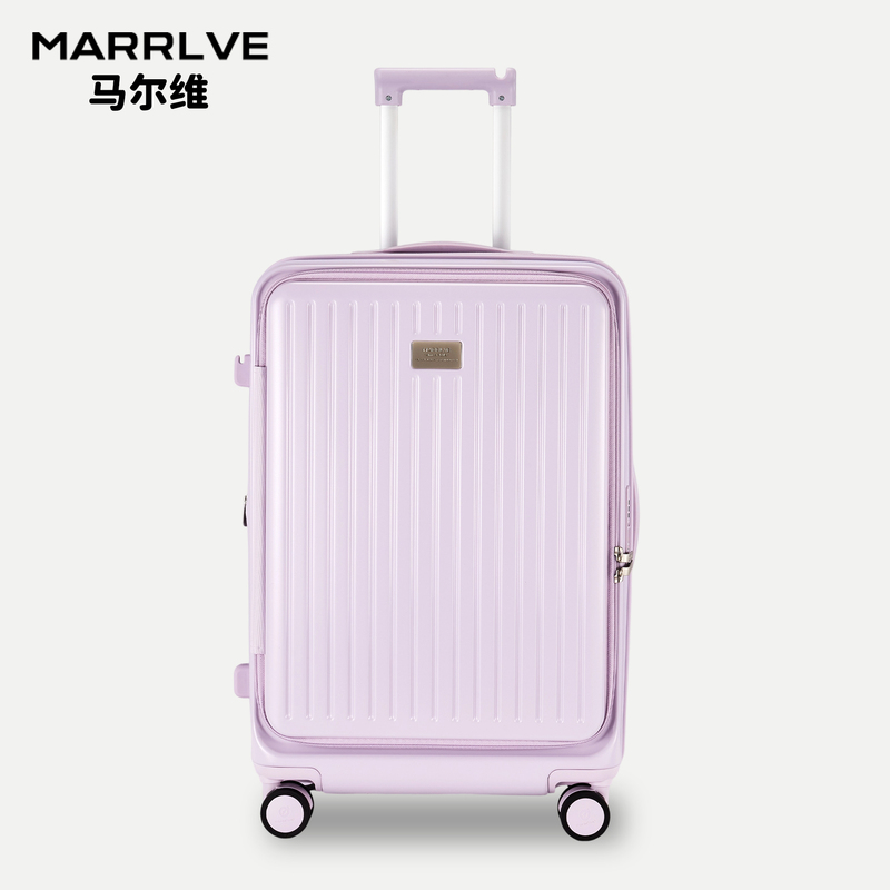 Expandable Front-Opening Side-Flap Large-Capacity Travel Luggage with Trolley and Combination Lock for Studying Abroad, for Women Expandable Front-Opening Side-Flap Large-Capacity Travel Luggage with Trolley and Combination Lock for Studying Abroad, for Women