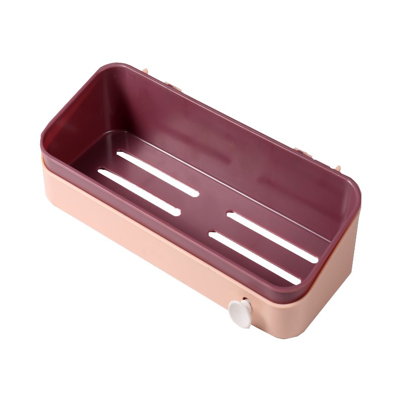 Bathroom punch-free double-layer drain rack storage rust wall hanging living room wall hanging plastic triangle storage rack