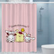 Shower curtain waterproof cloth cute cartoon pudding dog shower room mildew-proof partition curtain ຫ້ອງນ້ໍາ punch-free curtain ຄວາມເປັນສ່ວນຕົວ