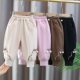 Four seasons beautiful children's trousers cotton casual pants