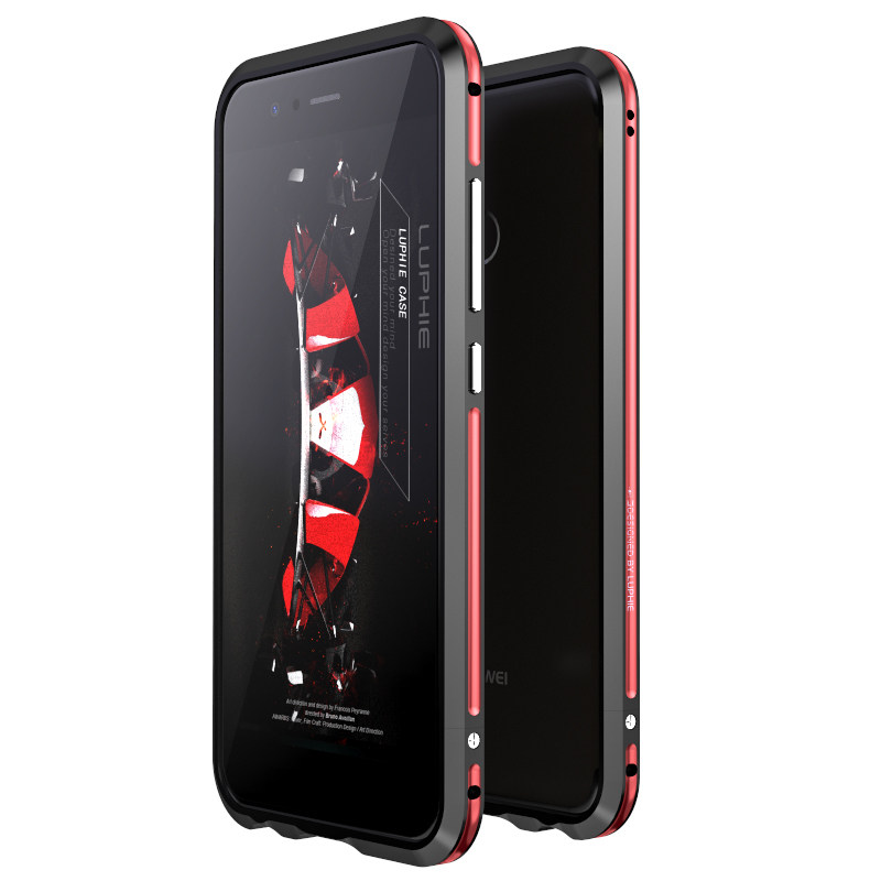 Luphie Bicolor Blade Sword Slim Light Aluminum Bumper Metal Shell Case for Huawei nova 2 & Huawei nova 2 Plus