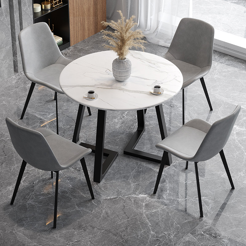 Nordic sample house exhibition center leisure negotiation table and chair combination hotel store training room shop reception reception slate round table