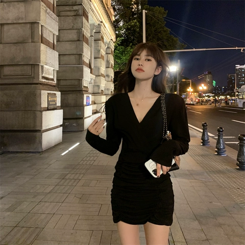 Весеннее сексуальное приталенное платье, корсет, юбка, V-образный вырез, с акцентом на бедрах