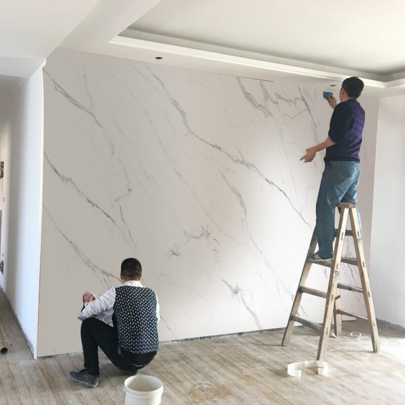 Modern minimalist sofa living room TV background wall wallpaper marble pattern wallpaper 8d seamless wall covering custom mural