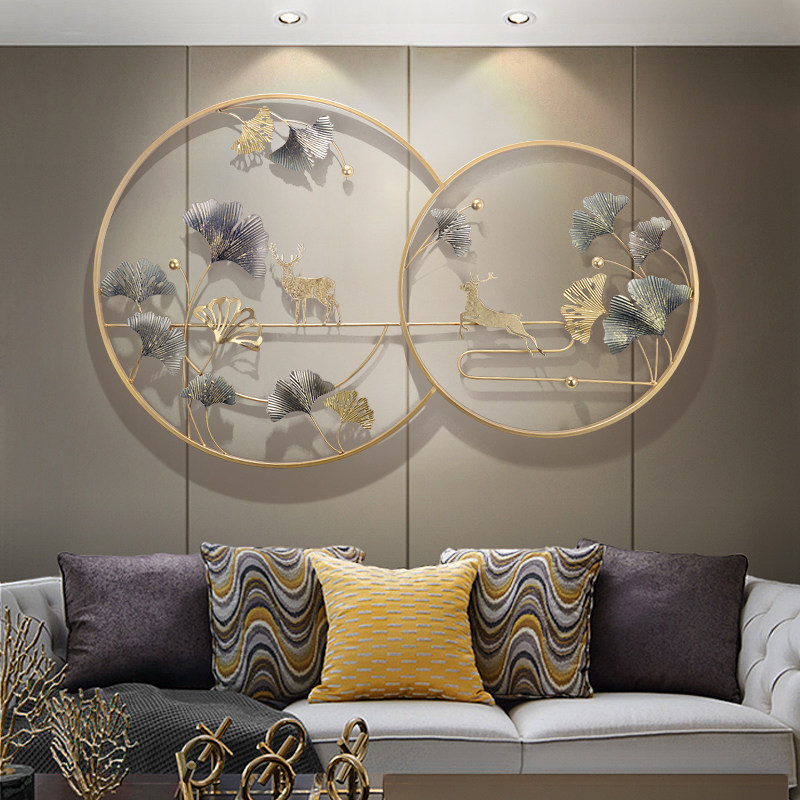 Ginkgo wall decoration TV background wall wall decoration living room entrance creative fashion pendant dining room wall wall decoration