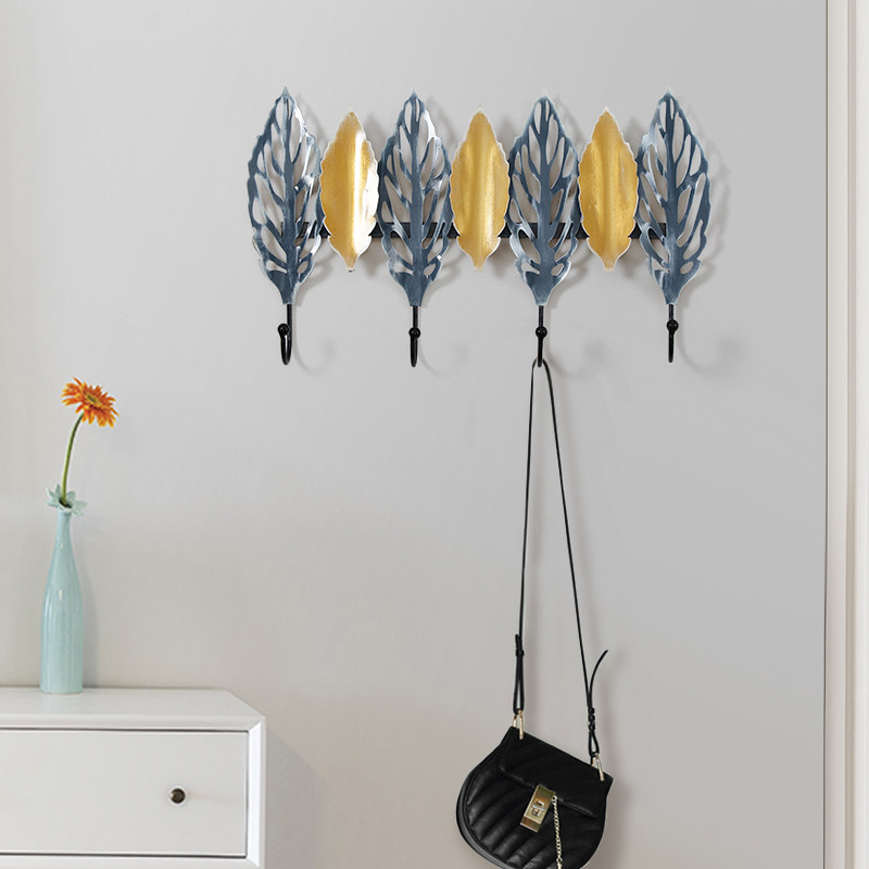 American creative wrought iron hook door decoration hanging clothes hook entry key hanging wall hanging rack clothes hat hook shelf