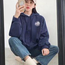 Sweater women 2021 new spring and autumn thin Korean version of loose hooded long sleeve lazy wind high-end top ins tide