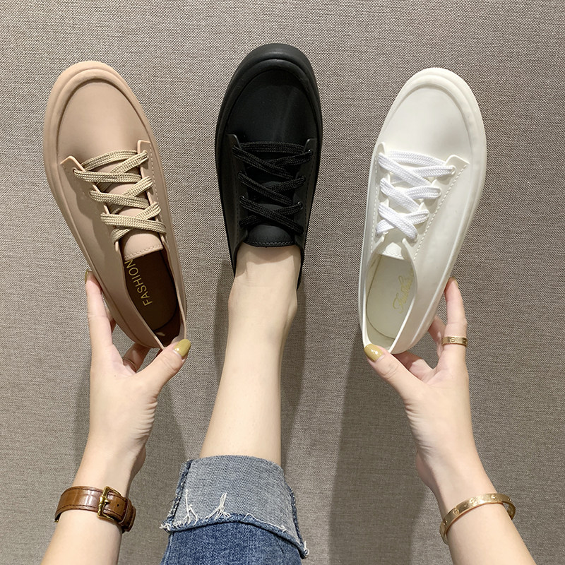 2020 summer student ins cute lace-up short tube rain boots female Korean rain boots fashion style outer wear waterproof water shoes