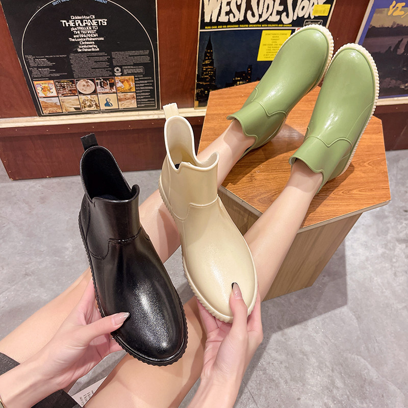Day Department Original Cebu City Fashion Exterior Wearing Rain Shoes Women Summer Non-slip Waterproof Short Cylinder Rain Boots Low Help Kitchen Shoes Car Wash