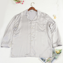 Songs Silk Agrass satin Male Sleeping Clothing Silver Grey reference Straight Sowing Room Color SYT2002-001