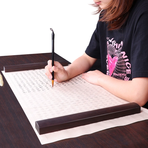 Твердый древесина Чжениу, пара из четырех сокровищ четырех сокровищ Хези Му Таун 30 см. Каллиграфия, студент -новичок, китайская книга давления с ветром, пресса правителя, город Кимура