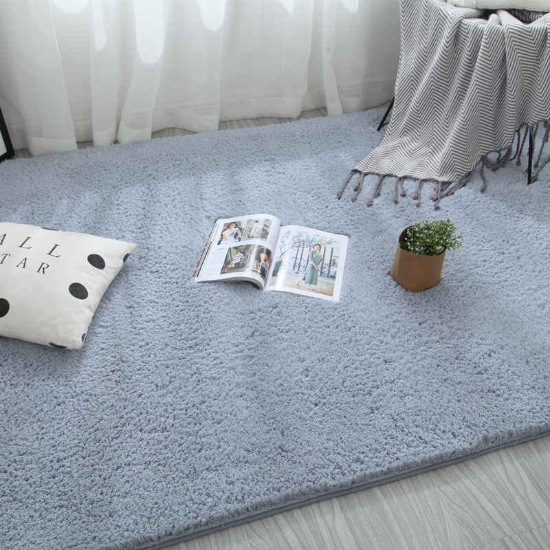 Nordic solid color living room coffee table carpet American home bedroom full bedside blanket custom tatami study floor mat - Taobao