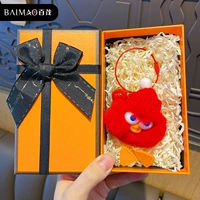 Красная подвеска, оранжевая подарочная коробка