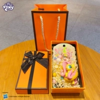 Оригинальная пони, пончик, подвеска с бусинами, оранжевая подарочная коробка