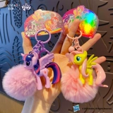 Оригинальная радужная пони, плюшевый брелок, школьный рюкзак, аксессуар на рюкзак, подвеска, ключница, 2025 года, новая коллекция