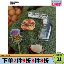 CONCORDEVENT SUPERMARKET TIDE CARDS ORIGINAL FUN INDIVIDUALITY CREATIVE PATTERN DROP GLUE BADGE CHEST PIN