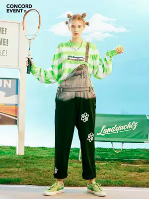 CONCORDEVENT tie dyed progressive ins jeans hip hop loose National Tide brand small daisy print baby bag pants