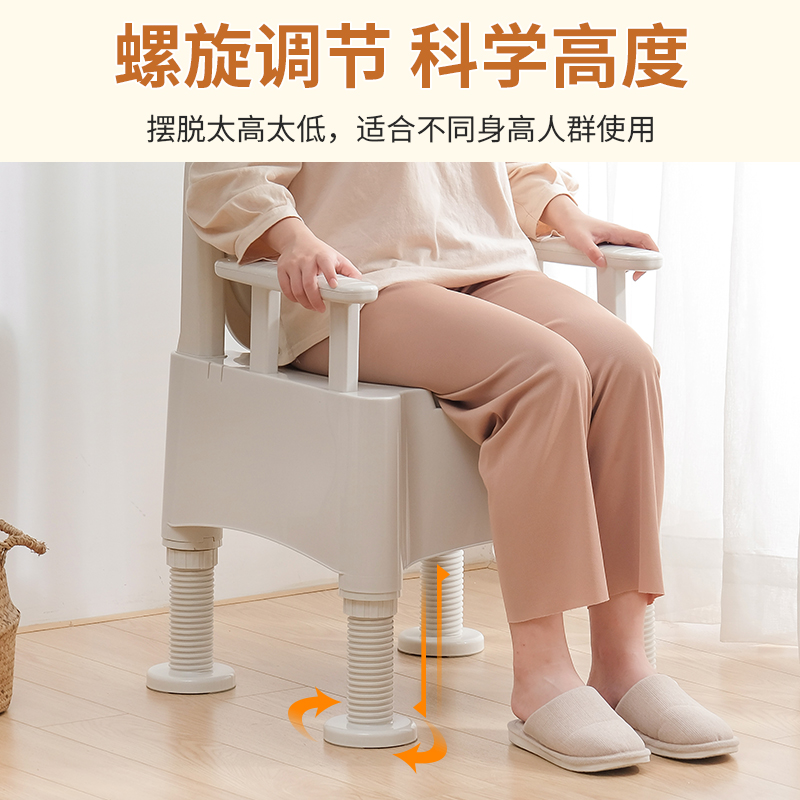 <!--坐便器老人移动马桶孕妇家用便携式卧室尿桶蹲厕改坐厕升降大便椅-->