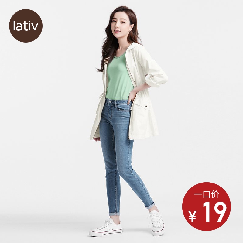 (Qing)lativ Chengyi women sweat-absorbing large round collar T-shirt short sleeve T-shirt pure erotic couple summer top women's clothing