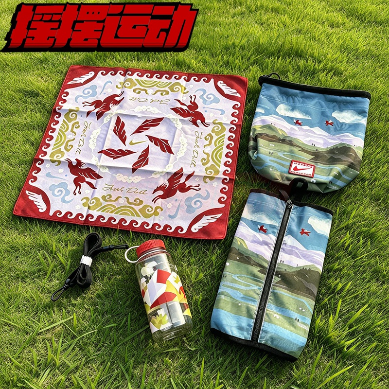 Nike Outdoor Sports Equipment Set Storage Bag Water Bottle Headscarf Shoe Bag Four-Piece Set St020-403A Nike Outdoor Sports Equipment Set Storage Bag Water Bottle Headscarf Shoe Bag Four-Piece Set St020-403A