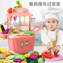 Childrens simulation kitchen cooking toy girl baby cooking table set 3 girls 5 boys