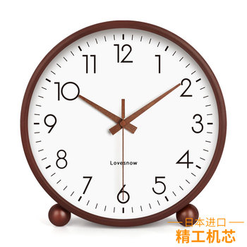 Solid Wood Desktop Clock for Living Room Home Use 2026 New Model Pendulum Clock Table Clock Sitting Clock Bedroom Silent Clock Ornament