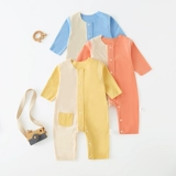 Детское демисезонное осеннее бархатное термобелье, удерживающее тепло боди, пижама для новорожденных, осенний комбинезон