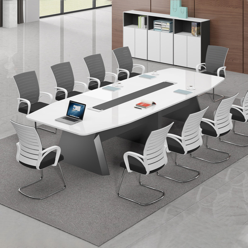 New conference table long table office furniture big small negotiating table minimalist modern training meeting room table and chairs