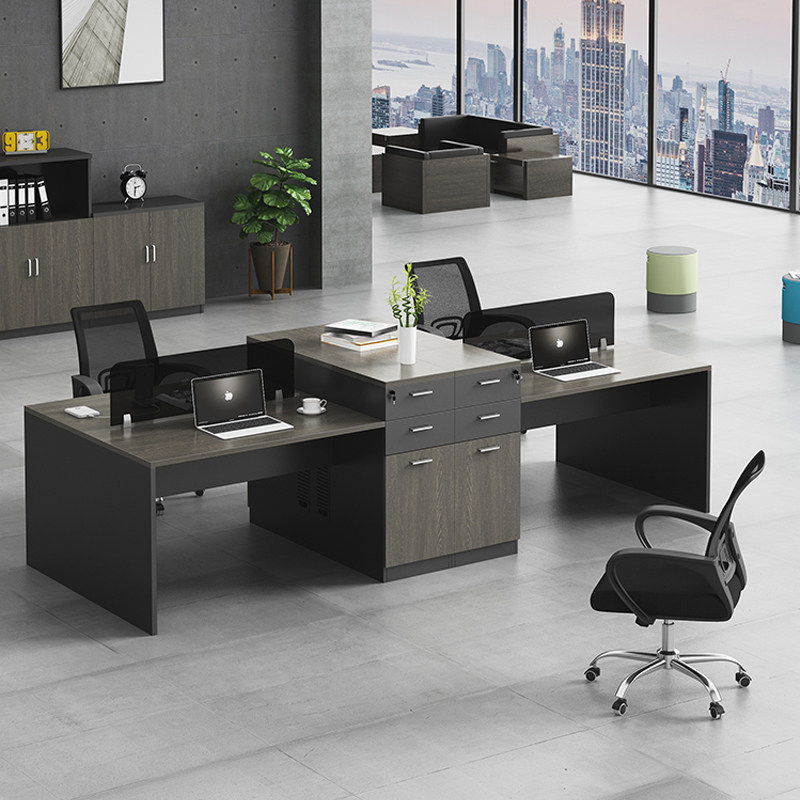 Staff Desk chair combination minimalist Hyundai 2 4 6 People's booth Working position Employee table of four persons