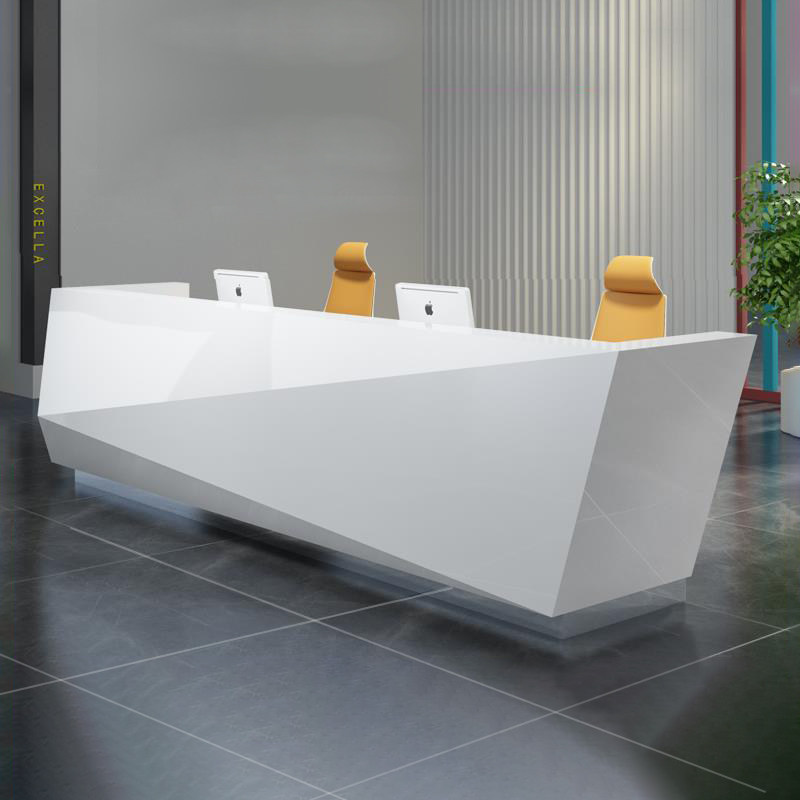 Baking Varnish Front Desk Reception Desk Company Kindergarten Service Desk Intermediary Property Training Educational Institution Greeting Medical Desk