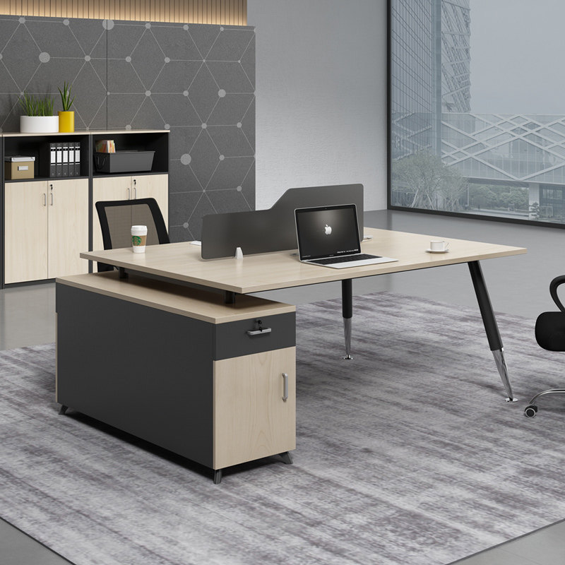 Staff four-person desk simple modern company office desk screen double computer office desk and chair combination