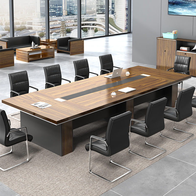 Office furniture large meeting room Long table in negotiation table and chairs Composition minimalist modern rectangular reception guests table and chairs