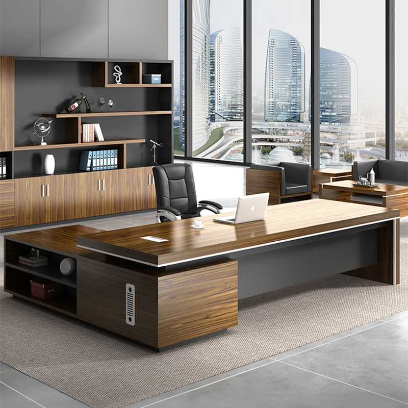 Chair Combination Executive Desk Work Desk Single Office Furniture Boss Desk Simple Modern President Manager Supervisor Desk