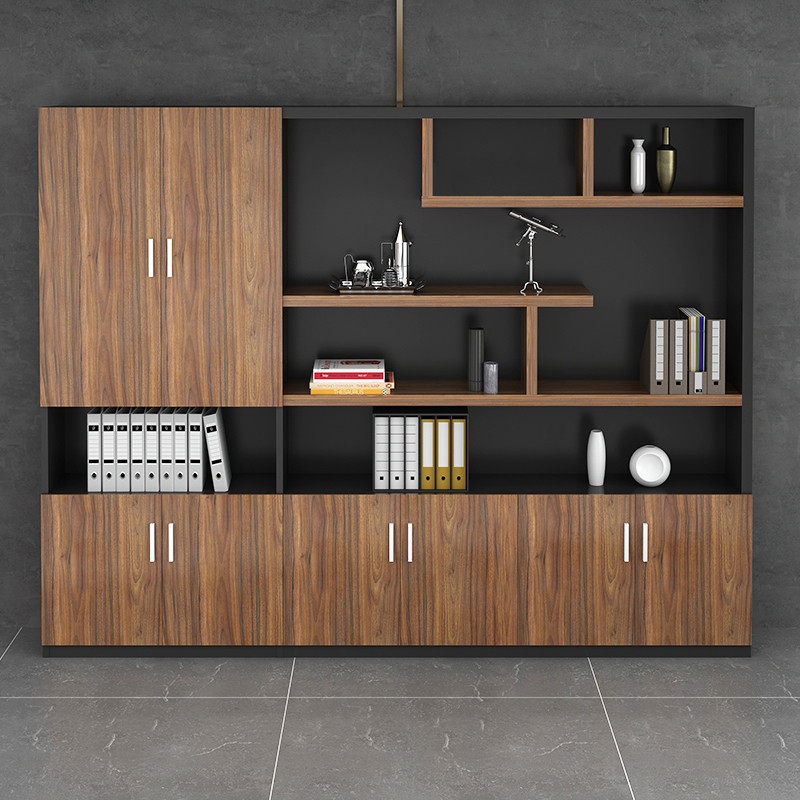 Bookcase Composition Board Type Information File Cabinet Boss Room Background Documents Cabinet Office Furniture Wooded Cabinet