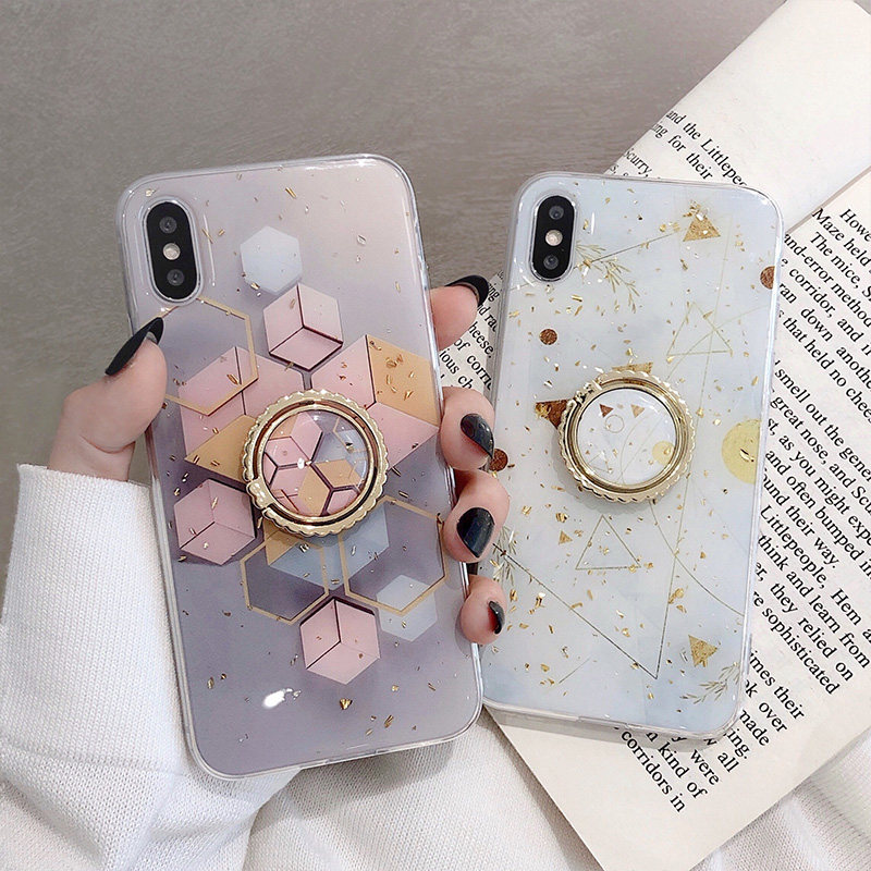 Beauty and shepherd gold leaf ring applicable 12 11Pro Max mini apple X XS XR mobile phone protective shell iPhone7 SE female 8plus drop glue anti-fall