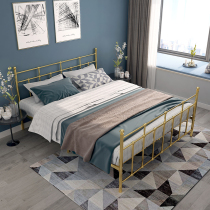 Iron bed 1 5 meters 1 8 meters 1 2 meters 1 35 master bedroom double single bed Nordic light luxury simple ins iron frame bed