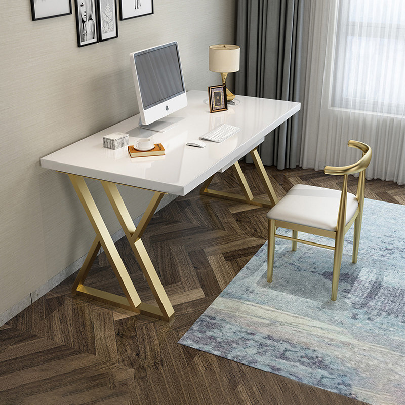 Solid Wood Desk Modern Little Desk Household Studio Bedroom Lightly Luxurious Nordic White Writing Desk Desk