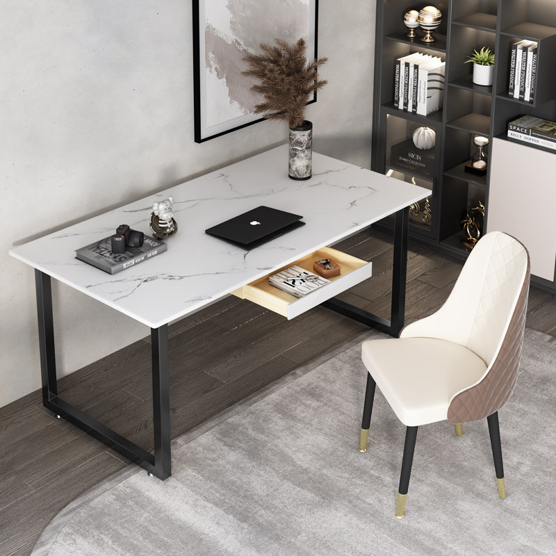Modern minimalist desk rock plate Nordic Desk desktop computer desk Extreme Jane Home Book room Bedroom Book table