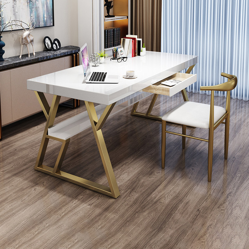 Solid Wood Desk Modern Simple Household Studio Bedroom Lightly Luxury Desk Desk Creative Desk