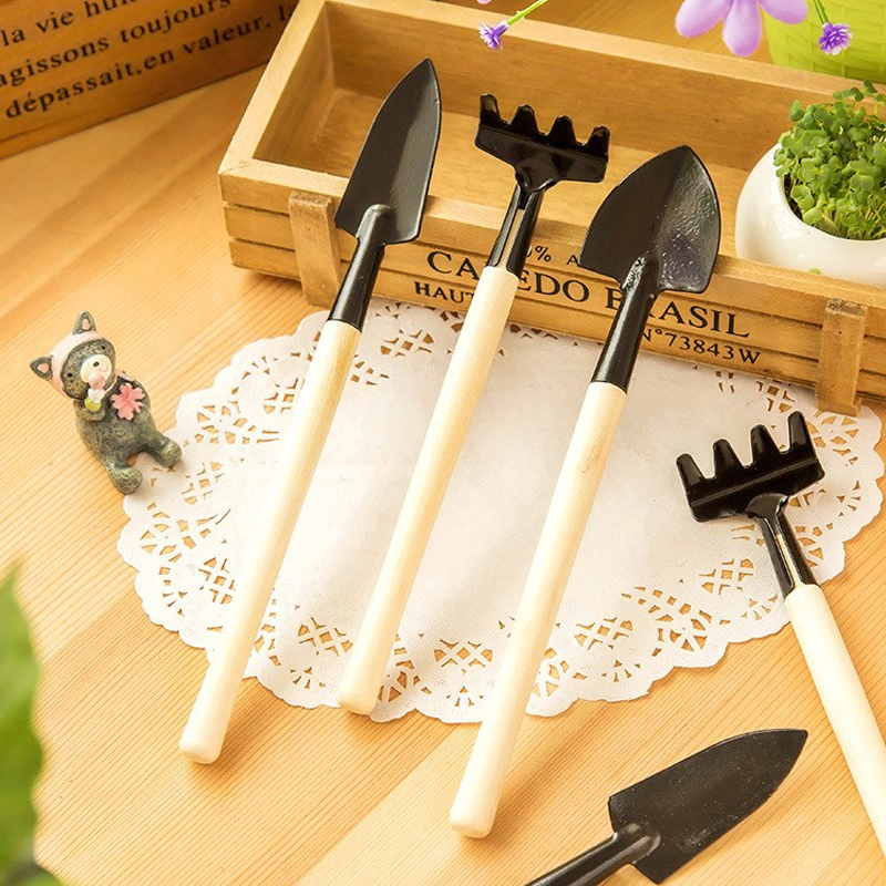 Household succulent plantation art tools three-piece set of small ripper flower shovel flower shovel rake potted flower shovel
