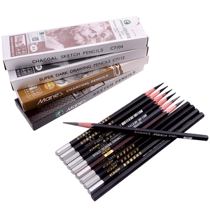 马利铅笔5支 素描绘画碳笔