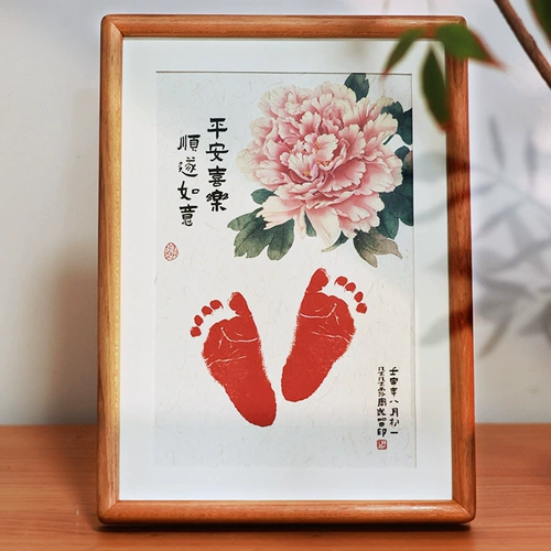 Детские отпечатки рук и ног для новорожденных, сувенир, фоторамка