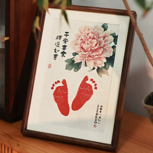 Детские отпечатки рук и ног для новорожденных, сувенир, фоторамка