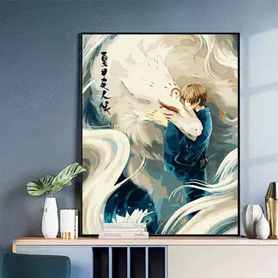 Digital oil painting DIY oil painting cartoon anime Summer Friend account handmade digital color painting hand-painted decorative painting diy