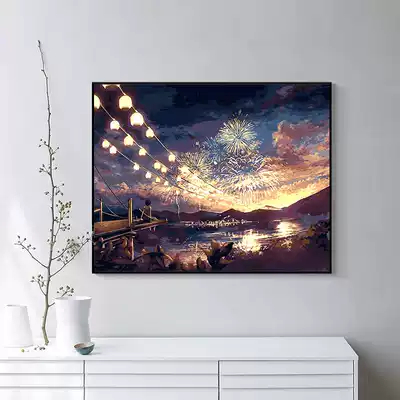 diy digital oil painting handmade self-painting painting painting decompression animation oil color painting flower modern simple decorative painting