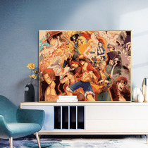 Digital oil painting diy hand animation filling color painting living room landscape hanging painting cartoon character decompression decorative painting