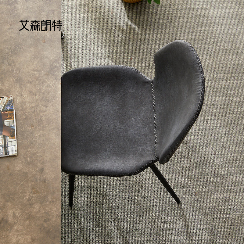 Nordic Light Lavish Dining Chair Home Backrest Bench Modern Minimalist Makeup Chair Desk Leather Chair Dining Room Iron Art Table Chairs