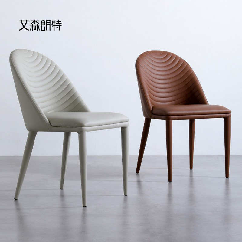 Dining chair Home Fancy Light Lavish Minimalist Dining Room Modern Minima Backrest Soft Foreskin Chair Nordic Designer Dining Table And Chairs