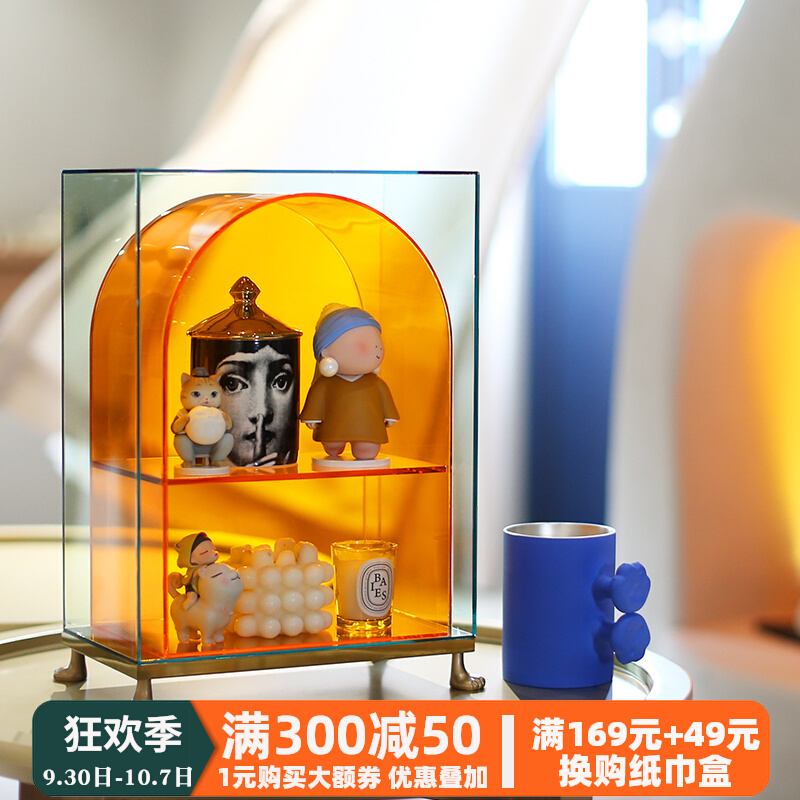 Empty Meow Meow Shelf Multi-layer Storage Shelf Living Room Desktop Acrylic Light Luxury Perfume Sundries Cup Organizer